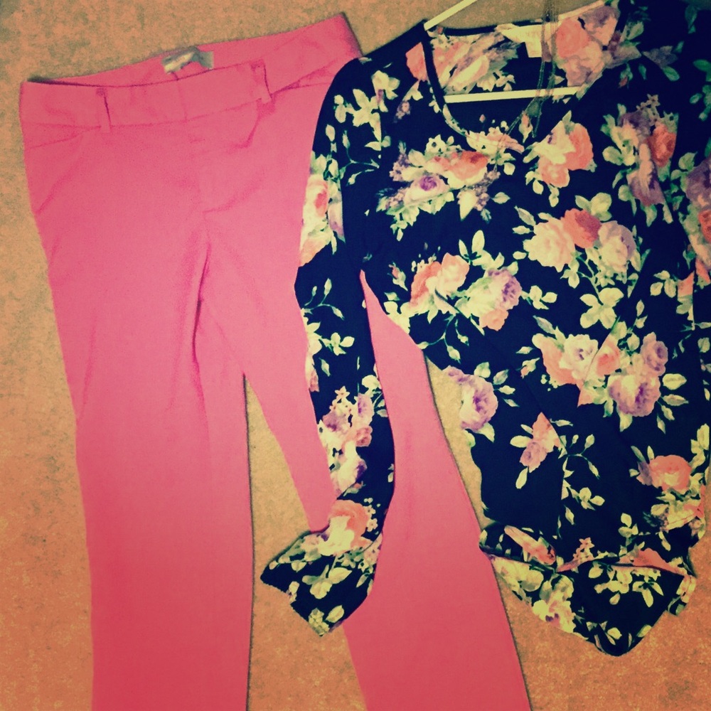Pink Gap Slim Cropped 00 pants